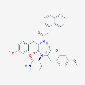 (2S)-2-[[(2S)-3-(4-methoxyphenyl)-2-[(2-naphthalen-1-ylacetyl)amino]propanoyl]-[1-(4-methoxyphenyl)-3-oxopropan-2-yl]amino]-3-methylbutanamide