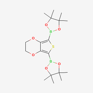 molecular formula C18H28B2O6S B1496381 Thieno[3,4-b]-1,4-dioxin,2,3-dihydro-5,7-bis(4,4,5,5-tetramethyl-1,3,2-dioxaborolan-2-yl) 