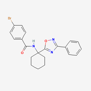 molecular formula C21H20BrN3O2 B14963847 4-bromo-N-[1-(3-phenyl-1,2,4-oxadiazol-5-yl)cyclohexyl]benzamide 