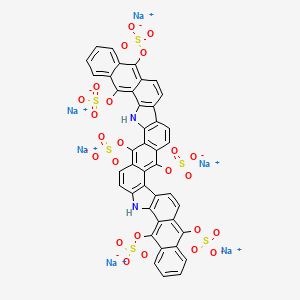 Dinaphtho(2,3-i:2',3'-i')benzo(1,2-a:4,5-a')dicarbazole-5,7,12,17,19,24-hexol, 6,18-dihydro-, hexakis(hydrogen sulfate) (ester), hexasodium salt