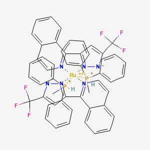 molecular formula C52H42F6N6P2Ru+2 B1496388 Ru(ifpz)2(PPh2Me)2, Bis(3-trifluoromethyl-5-(1-isoquinolyl)py 