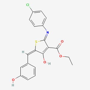 molecular formula C20H16ClNO4S B14963944 ethyl (5E)-2-[(4-chlorophenyl)amino]-5-(3-hydroxybenzylidene)-4-oxo-4,5-dihydrothiophene-3-carboxylate 