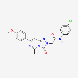 molecular formula C21H18ClN5O3 B14964059 N-(4-chlorophenyl)-2-[7-(4-methoxyphenyl)-5-methyl-3-oxo[1,2,4]triazolo[4,3-c]pyrimidin-2(3H)-yl]acetamide 