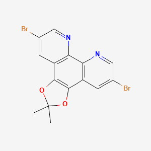 molecular formula C15H10Br2N2O2 B1496409 5,10-Dibromo-2,2-dimethyl-[1,3]dioxolo[4,5-f][1,10]phenanthroline 
