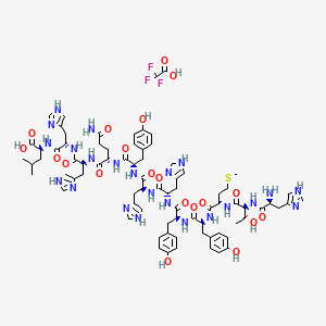 molecular formula C79H100F3N23O20S B1496413 H-His-Thr-Met-Tyr-Tyr-His-His-Tyr-Gln-His-His-Leu-OH.TFA CAS No. 492444-99-2