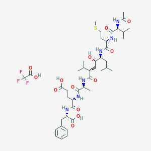 molecular formula C43H67F3N6O13S B1496414 Ac-Val-Met-Leu-Psi[CHOH-CH2]-Val-Ala-Glu-Phe-OH Trifluoroacetate 