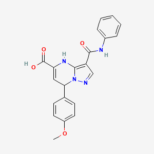molecular formula C21H18N4O4 B14964174 7-(4-Methoxyphenyl)-3-(phenylcarbamoyl)-4,7-dihydropyrazolo[1,5-a]pyrimidine-5-carboxylic acid 