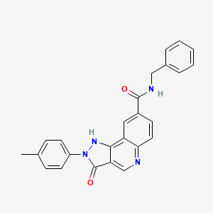 molecular formula C25H20N4O2 B14964259 N-benzyl-2-(4-methylphenyl)-3-oxo-2H,3H,5H-pyrazolo[4,3-c]quinoline-8-carboxamide 