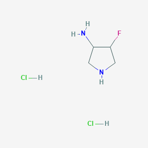 molecular formula C4H11Cl2FN2 B1496429 rel-(3R,4S)-4-Fluoropyrrolidin-3-amine dihydrochloride 