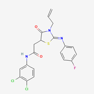 molecular formula C20H16Cl2FN3O2S B14964377 N-(3,4-dichlorophenyl)-2-[(2Z)-2-[(4-fluorophenyl)imino]-4-oxo-3-(prop-2-en-1-yl)-1,3-thiazolidin-5-yl]acetamide 