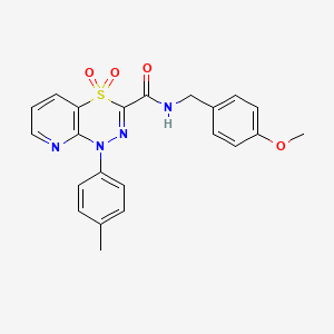 molecular formula C22H20N4O4S B14964405 N-(4-methoxybenzyl)-1-(4-methylphenyl)-1H-pyrido[2,3-e][1,3,4]thiadiazine-3-carboxamide 4,4-dioxide 