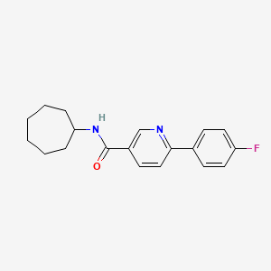 molecular formula C19H21FN2O B14964423 N-cycloheptyl-6-(4-fluorophenyl)nicotinamide 
