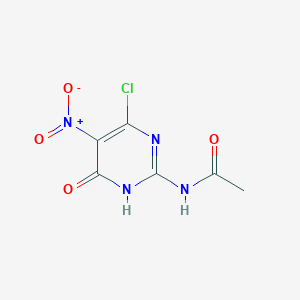 n-(6-Chloro-5-nitro-4-oxo-1,4-dihydropyrimidin-2-yl)acetamide
