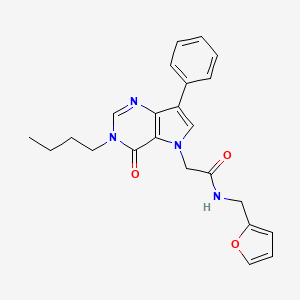 molecular formula C23H24N4O3 B14964702 2-(3-butyl-4-oxo-7-phenyl-3,4-dihydro-5H-pyrrolo[3,2-d]pyrimidin-5-yl)-N-(furan-2-ylmethyl)acetamide 