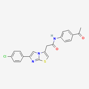 molecular formula C21H16ClN3O2S B14964756 N-(4-acetylphenyl)-2-[6-(4-chlorophenyl)imidazo[2,1-b][1,3]thiazol-3-yl]acetamide 