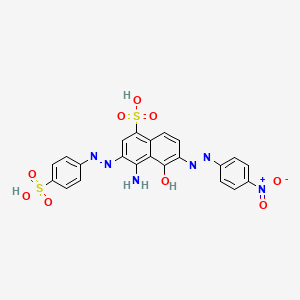 4-Amino-6-[(4-nitrophenyl)hydrazinylidene]-5-oxo-3-[(4-sulfophenyl)diazenyl]naphthalene-1-sulfonic acid