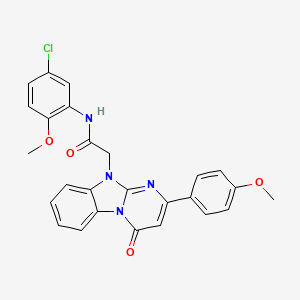 molecular formula C26H21ClN4O4 B14964942 N-(5-chloro-2-methoxyphenyl)-2-[2-(4-methoxyphenyl)-4-oxopyrimido[1,2-a]benzimidazol-10(4H)-yl]acetamide 