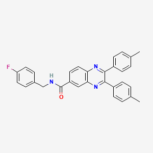 molecular formula C30H24FN3O B14965181 N-[(4-fluorophenyl)methyl]-2,3-bis(4-methylphenyl)quinoxaline-6-carboxamide CAS No. 688763-01-1