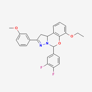 molecular formula C25H22F2N2O3 B14965191 5-(3,4-Difluorophenyl)-7-ethoxy-2-(3-methoxyphenyl)-1,10b-dihydropyrazolo[1,5-c][1,3]benzoxazine 