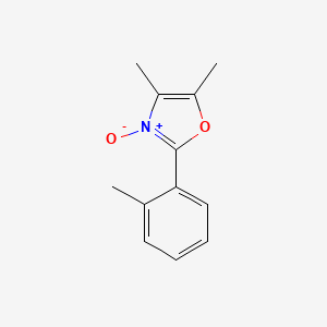 molecular formula C12H13NO2 B14965360 Oxazole,4,5-dimethyl-2-(2-methylphenyl)-,3-oxide 