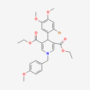 molecular formula C27H30BrNO7 B14965506 Diethyl 4-(2-bromo-4,5-dimethoxyphenyl)-1-(4-methoxybenzyl)-1,4-dihydropyridine-3,5-dicarboxylate 
