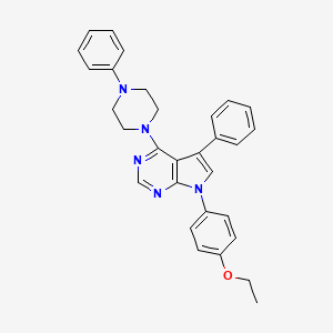 molecular formula C30H29N5O B14965699 7-(4-ethoxyphenyl)-5-phenyl-4-(4-phenylpiperazin-1-yl)-7H-pyrrolo[2,3-d]pyrimidine 