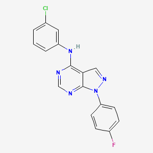 molecular formula C17H11ClFN5 B14965724 N-(3-chlorophenyl)-1-(4-fluorophenyl)pyrazolo[3,4-d]pyrimidin-4-amine 