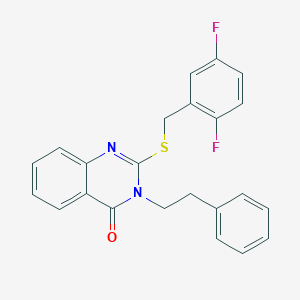 molecular formula C23H18F2N2OS B14966035 2-[(2,5-difluorobenzyl)sulfanyl]-3-(2-phenylethyl)quinazolin-4(3H)-one 