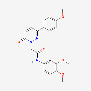 molecular formula C21H21N3O5 B14966090 N-(3,4-dimethoxyphenyl)-2-(3-(4-methoxyphenyl)-6-oxopyridazin-1(6H)-yl)acetamide 