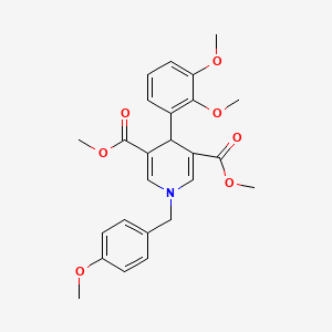 molecular formula C25H27NO7 B14966098 Dimethyl 4-(2,3-dimethoxyphenyl)-1-(4-methoxybenzyl)-1,4-dihydropyridine-3,5-dicarboxylate 