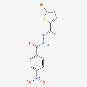 molecular formula C12H8BrN3O3S B14966646 N'-[(5-bromo-2-thienyl)methylene]-4-nitrobenzohydrazide 