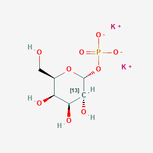molecular formula C6H11K2O9P B1496682 alpha-D-[2-13C]galactopyranosyl 1-phosphate (dipotassium salt) 