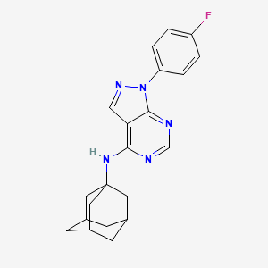 molecular formula C21H22FN5 B14967020 N-(Adamantan-1-YL)-1-(4-fluorophenyl)-1H-pyrazolo[3,4-D]pyrimidin-4-amine 