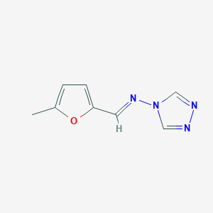 molecular formula C8H8N4O B14967028 N-[(E)-(5-methylfuran-2-yl)methylidene]-4H-1,2,4-triazol-4-amine 