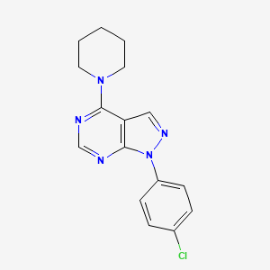molecular formula C16H16ClN5 B14967059 1-(4-chlorophenyl)-4-(piperidin-1-yl)-1H-pyrazolo[3,4-d]pyrimidine 