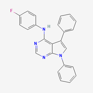 molecular formula C24H17FN4 B14967075 N-(4-fluorophenyl)-5,7-diphenyl-7H-pyrrolo[2,3-d]pyrimidin-4-amine 