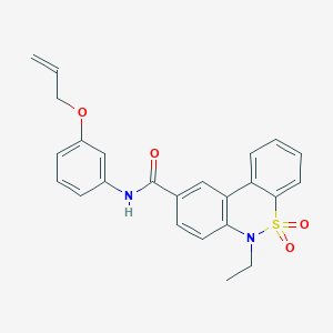 molecular formula C24H22N2O4S B14967152 N-[3-(allyloxy)phenyl]-6-ethyl-6H-dibenzo[c,e][1,2]thiazine-9-carboxamide 5,5-dioxide 