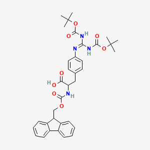 molecular formula C35H40N4O8 B1496746 3-[4-({[(tert-butoxycarbonyl)amino][(tert-butoxycarbonyl)imino]methyl}amino)phenyl]-2-{[(9H-fluoren-9-ylmethoxy)carbonyl]amino}propanoic acid 