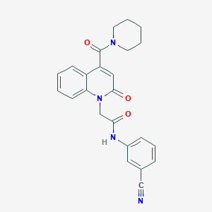 molecular formula C24H22N4O3 B14967652 N-(3-cyanophenyl)-2-[2-oxo-4-(piperidin-1-ylcarbonyl)quinolin-1(2H)-yl]acetamide 