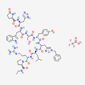 molecular formula C68H87F3N18O14 B1496783 H-Pyr-His-Trp-Ser-D-Tyr-D-His(1-Bn)-Leu-Arg-Pro-NHEt.TFA CAS No. 321709-40-4