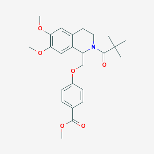molecular formula C25H31NO6 B14967838 Methyl 4-((6,7-dimethoxy-2-pivaloyl-1,2,3,4-tetrahydroisoquinolin-1-yl)methoxy)benzoate 