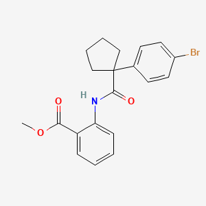 molecular formula C20H20BrNO3 B14967862 Methyl 2-({[1-(4-bromophenyl)cyclopentyl]carbonyl}amino)benzoate CAS No. 1071353-81-5