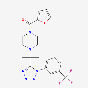 molecular formula C20H21F3N6O2 B14968086 furan-2-yl[4-(2-{1-[3-(trifluoromethyl)phenyl]-1H-tetrazol-5-yl}propan-2-yl)piperazin-1-yl]methanone 