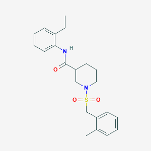 molecular formula C22H28N2O3S B14968165 N-(2-ethylphenyl)-1-[(2-methylbenzyl)sulfonyl]piperidine-3-carboxamide 