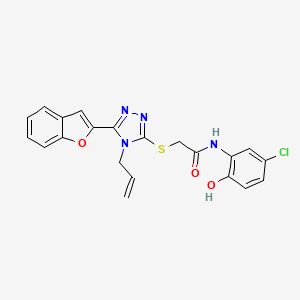 molecular formula C21H17ClN4O3S B14968355 2-{[5-(1-benzofuran-2-yl)-4-(prop-2-en-1-yl)-4H-1,2,4-triazol-3-yl]sulfanyl}-N-(5-chloro-2-hydroxyphenyl)acetamide 