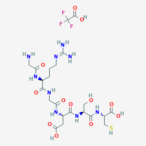 molecular formula C22H36F3N9O12S B1496857 GRGDSC Trifluoroacetate CAS No. 91037-71-7
