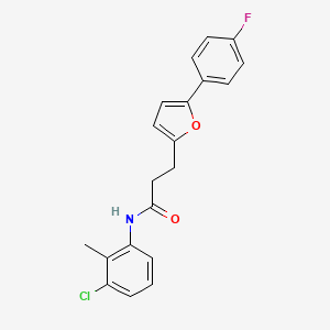 molecular formula C20H17ClFNO2 B14968595 N-(3-chloro-2-methylphenyl)-3-[5-(4-fluorophenyl)furan-2-yl]propanamide 