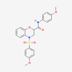 molecular formula C23H22N2O6S B14968851 N-(4-methoxyphenyl)-4-[(4-methoxyphenyl)sulfonyl]-3,4-dihydro-2H-1,4-benzoxazine-2-carboxamide 
