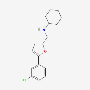 molecular formula C17H20ClNO B14969236 N-{[5-(3-chlorophenyl)furan-2-yl]methyl}cyclohexanamine 