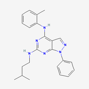 molecular formula C23H26N6 B14969277 N~6~-(3-methylbutyl)-N~4~-(2-methylphenyl)-1-phenyl-1H-pyrazolo[3,4-d]pyrimidine-4,6-diamine 